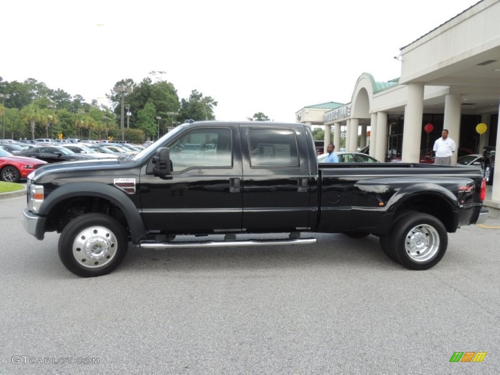 2008 F450 Super Duty XL Crew Cab 4x4 Dually - Black / Tan photo #2