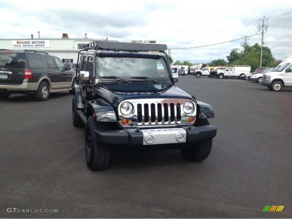 2012 Wrangler Unlimited Sahara 4x4 - Black Forest Green Pearl / Black/Dark Saddle photo #8