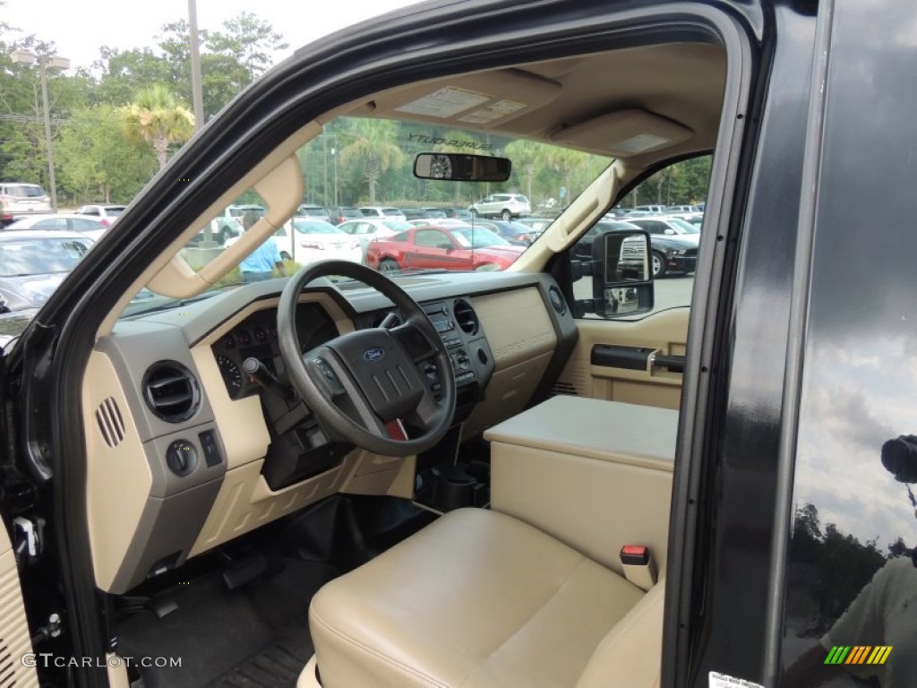 2008 F450 Super Duty XL Crew Cab 4x4 Dually - Black / Tan photo #3