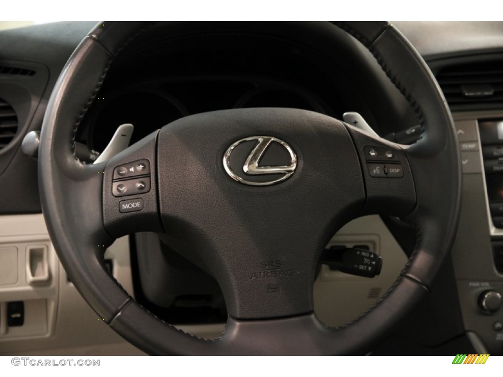2010 Lexus IS 250 AWD Light Gray Steering Wheel Photo #84571147