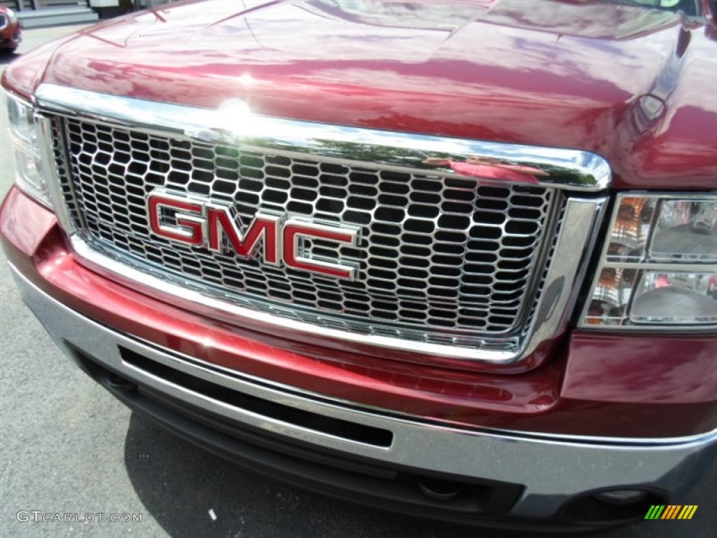 2013 Sierra 1500 SLE Crew Cab 4x4 - Sonoma Red Metallic / Light Titanium/Dark Titanium photo #2