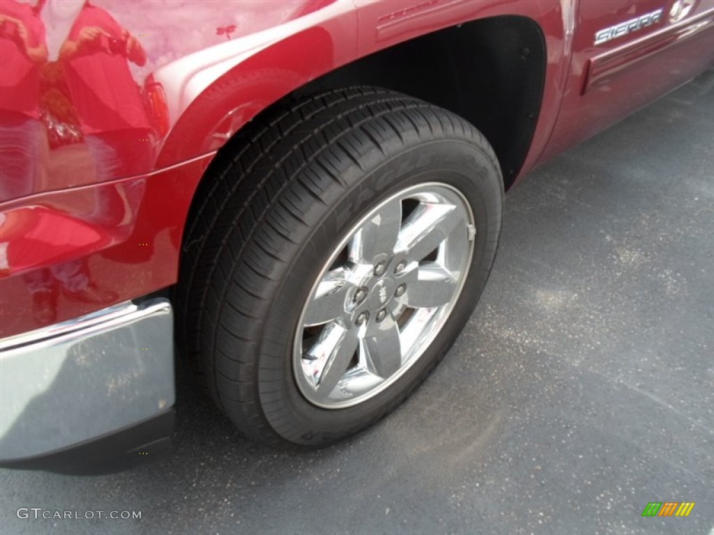 2013 Sierra 1500 SLE Crew Cab 4x4 - Sonoma Red Metallic / Light Titanium/Dark Titanium photo #3