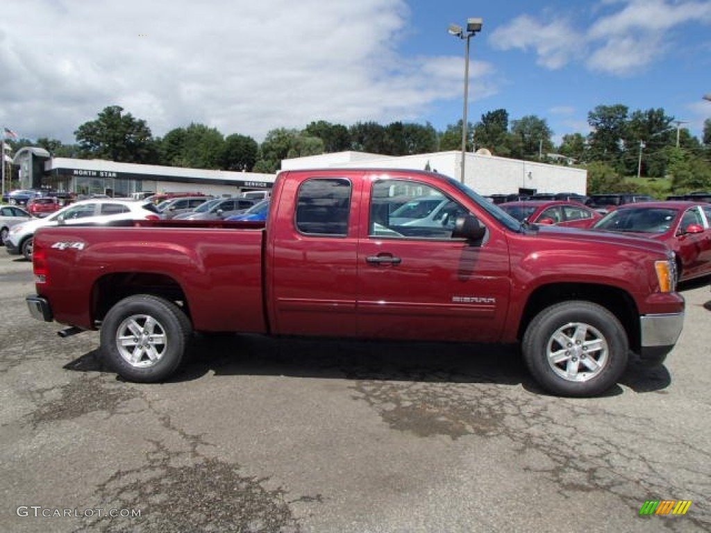 2013 Sierra 1500 SLE Extended Cab 4x4 - Sonoma Red Metallic / Very Dark Cashmere/Light Cashmere photo #5
