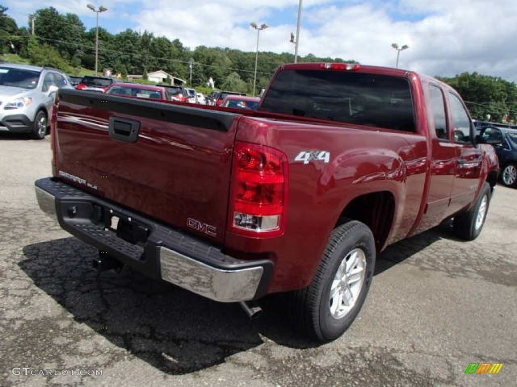 2013 Sierra 1500 SLE Extended Cab 4x4 - Sonoma Red Metallic / Very Dark Cashmere/Light Cashmere photo #6