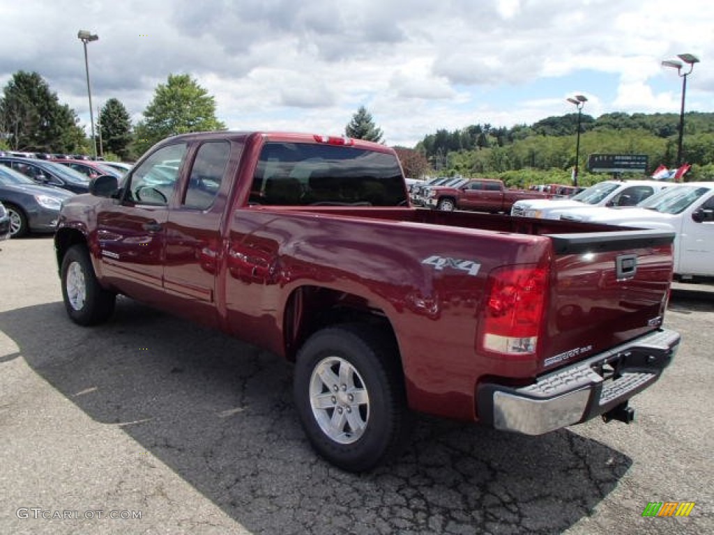 2013 Sierra 1500 SLE Extended Cab 4x4 - Sonoma Red Metallic / Very Dark Cashmere/Light Cashmere photo #8
