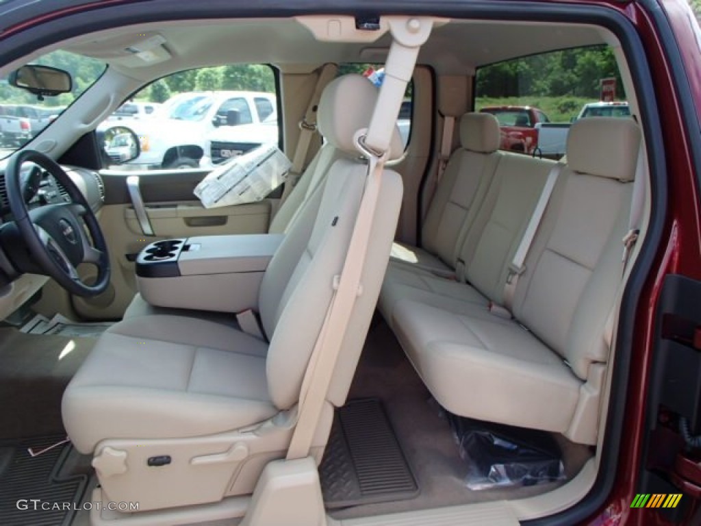 2013 Sierra 1500 SLE Extended Cab 4x4 - Sonoma Red Metallic / Very Dark Cashmere/Light Cashmere photo #12