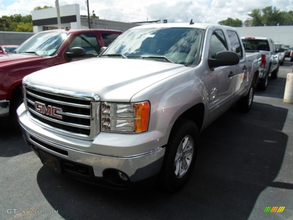 2013 Sierra 1500 SLE Crew Cab 4x4 - Quicksilver Metallic / Ebony photo #1