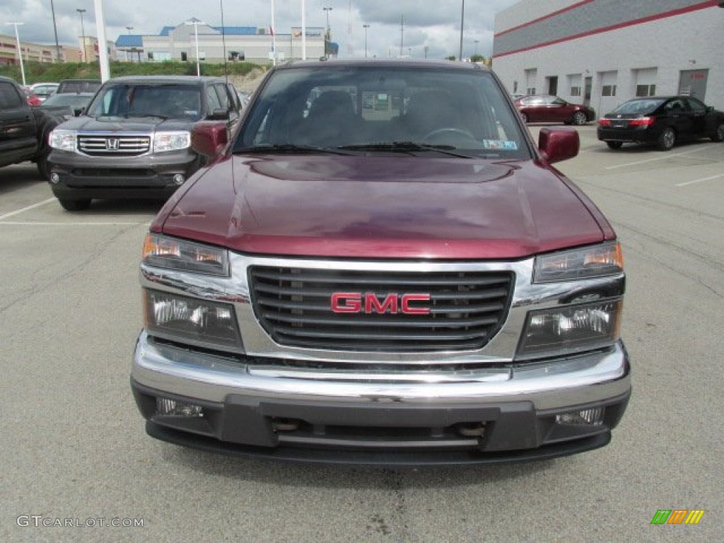 2009 Canyon SLE Crew Cab 4x4 - Sonoma Red Metallic / Ebony photo #4