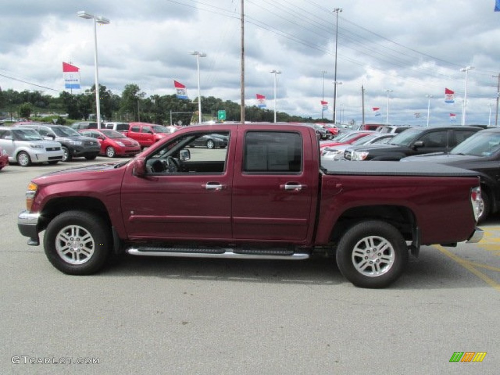 2009 Canyon SLE Crew Cab 4x4 - Sonoma Red Metallic / Ebony photo #6