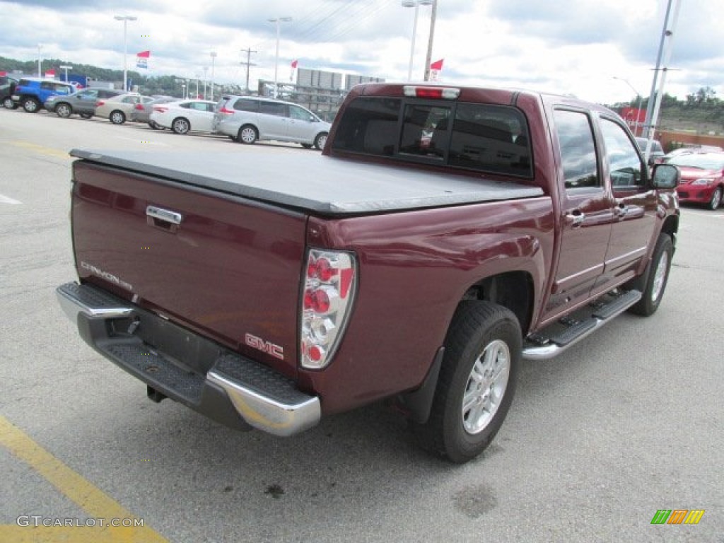 2009 Canyon SLE Crew Cab 4x4 - Sonoma Red Metallic / Ebony photo #9