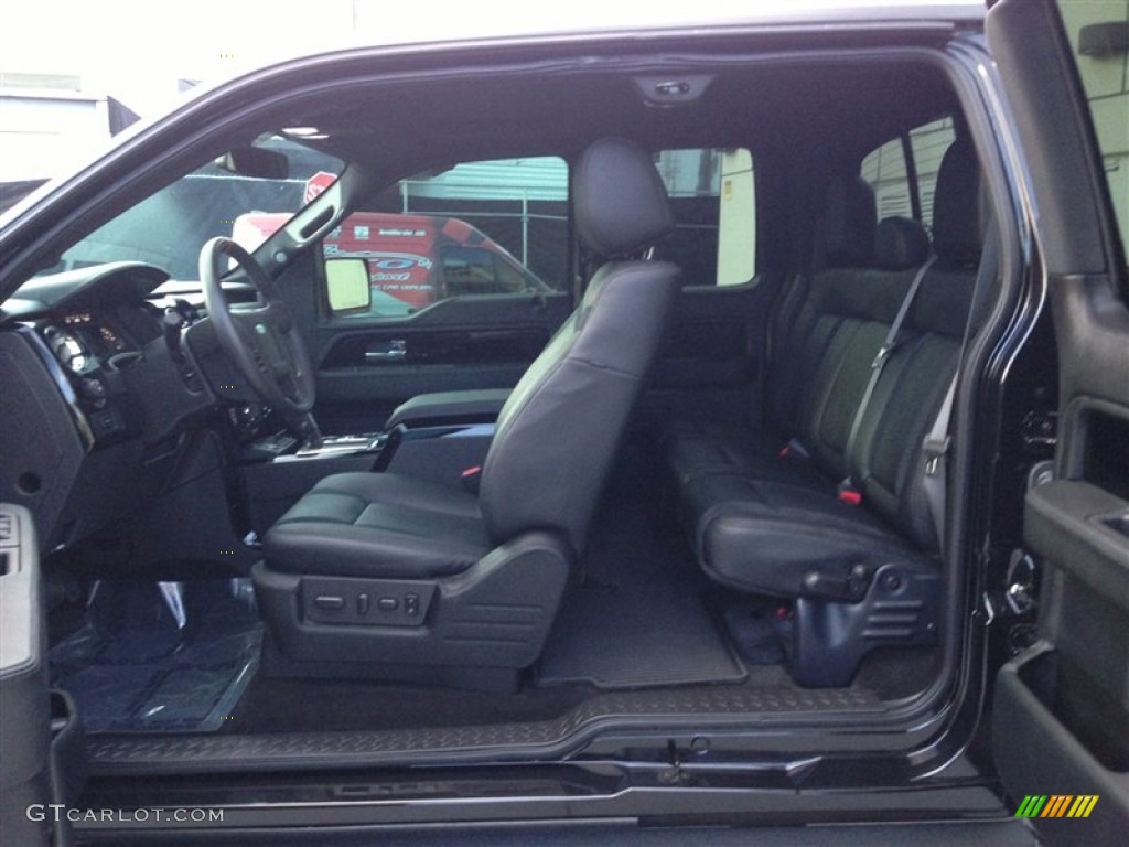 Black Interior 2013 Ford F150 SVT Raptor SuperCab 4x4 Photo #84574951
