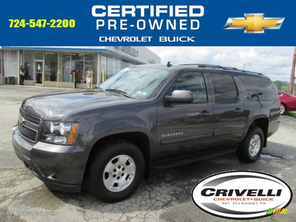 2011 Suburban LT 4x4 - Taupe Gray Metallic / Ebony photo #1