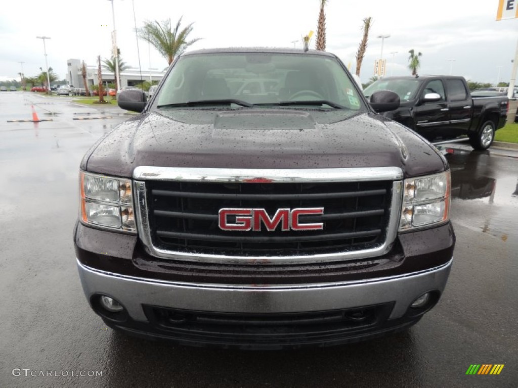 2008 Sierra 1500 SLT Crew Cab 4x4 - Dark Crimson Metallic / Light Titanium photo #2