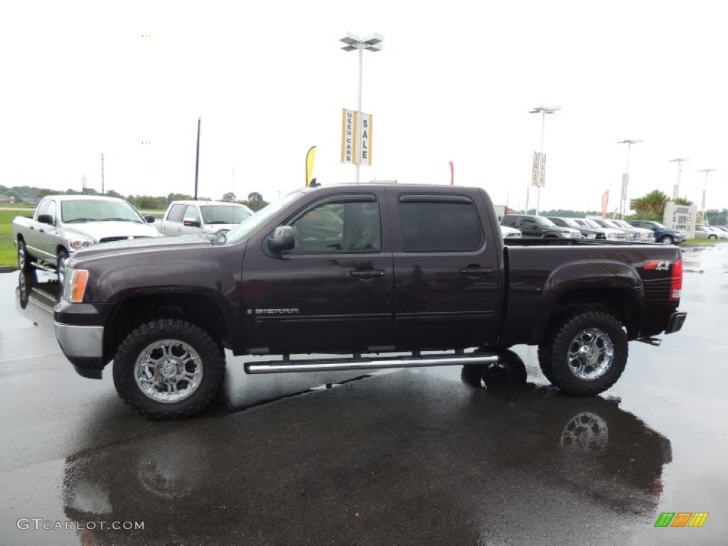 2008 Sierra 1500 SLT Crew Cab 4x4 - Dark Crimson Metallic / Light Titanium photo #5
