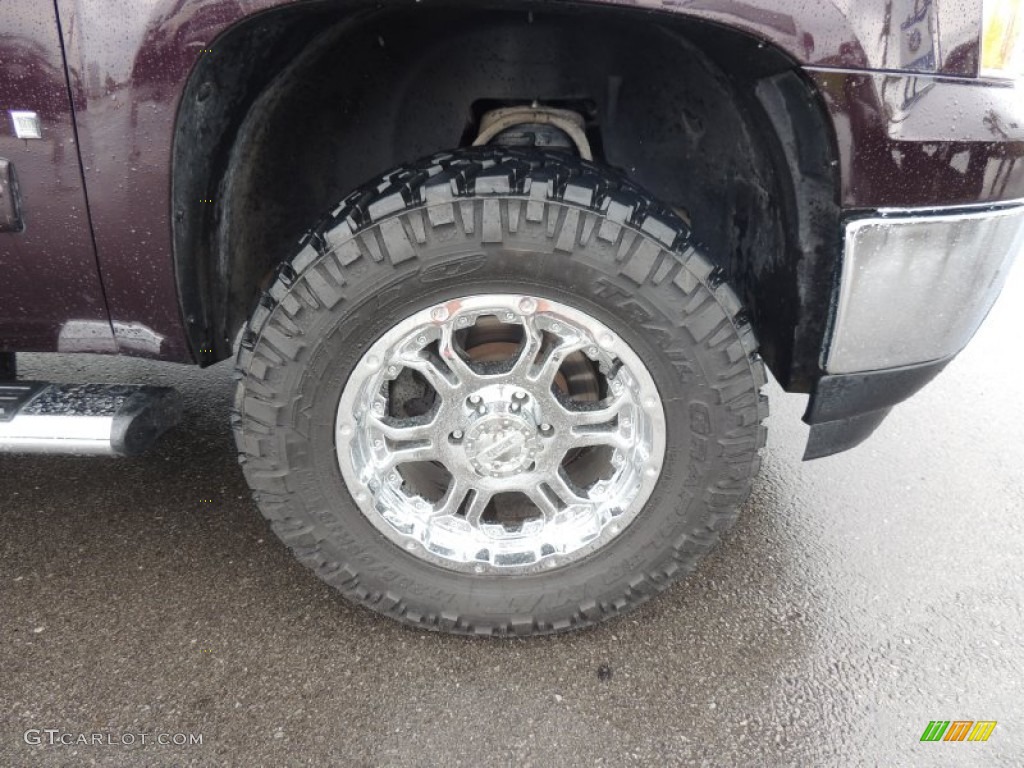 2008 Sierra 1500 SLT Crew Cab 4x4 - Dark Crimson Metallic / Light Titanium photo #24