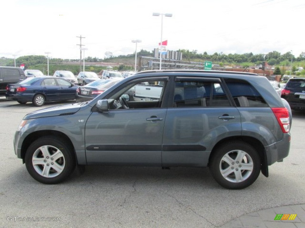 2008 Grand Vitara Luxury - Azure Grey Metallic / Black photo #6