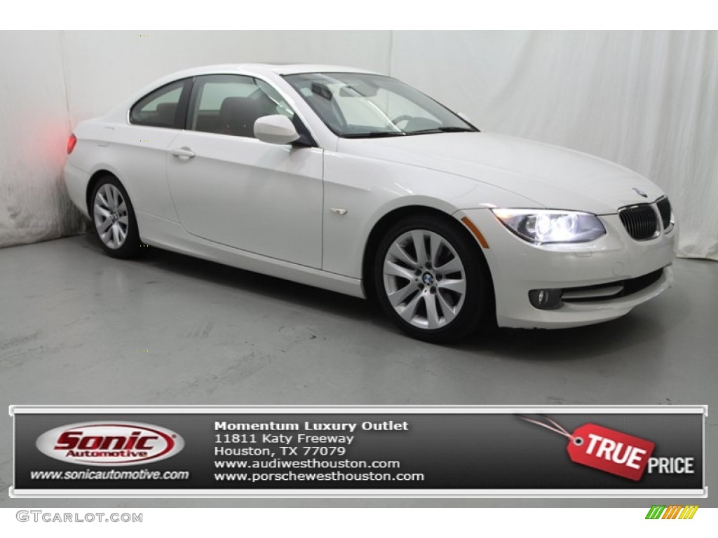 2011 3 Series 328i Coupe - Alpine White / Coral Red/Black Dakota Leather photo #1