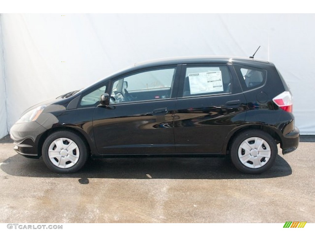 Crystal Black Pearl 2013 Honda Fit Standard Fit Model Exterior Photo #84579898