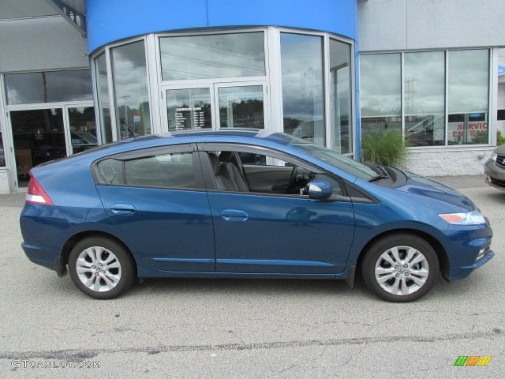 2012 Insight EX Hybrid - Mediterranean Blue Pearl / Gray photo #2
