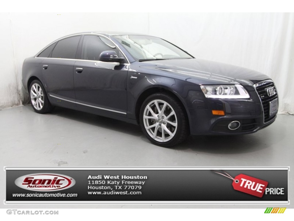 2011 A6 3.0T quattro Sedan - Aventurine Blue Pearl Effect / Cardamom Beige photo #1