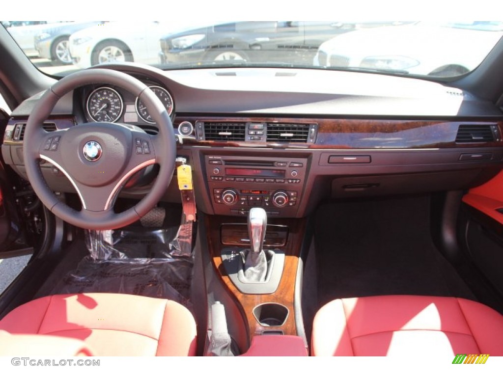 2013 3 Series 328i Convertible - Black Sapphire Metallic / Coral Red/Black photo #13