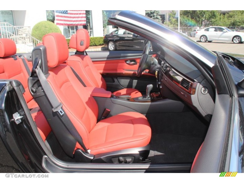 2013 3 Series 328i Convertible - Black Sapphire Metallic / Coral Red/Black photo #25