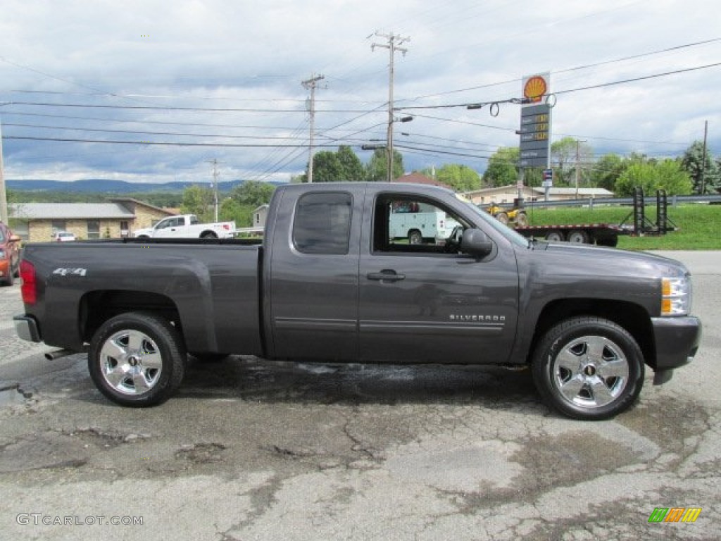 Taupe Gray Metallic 2011 Chevrolet Silverado 1500 LT Extended Cab 4x4 Exterior Photo #84583888