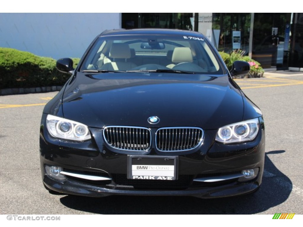 2013 3 Series 335i Coupe - Jet Black / Cream Beige photo #2