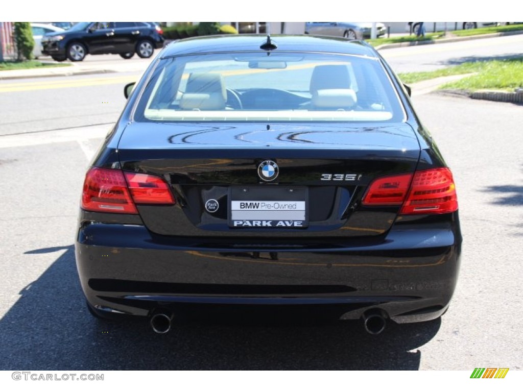 2013 3 Series 335i Coupe - Jet Black / Cream Beige photo #6