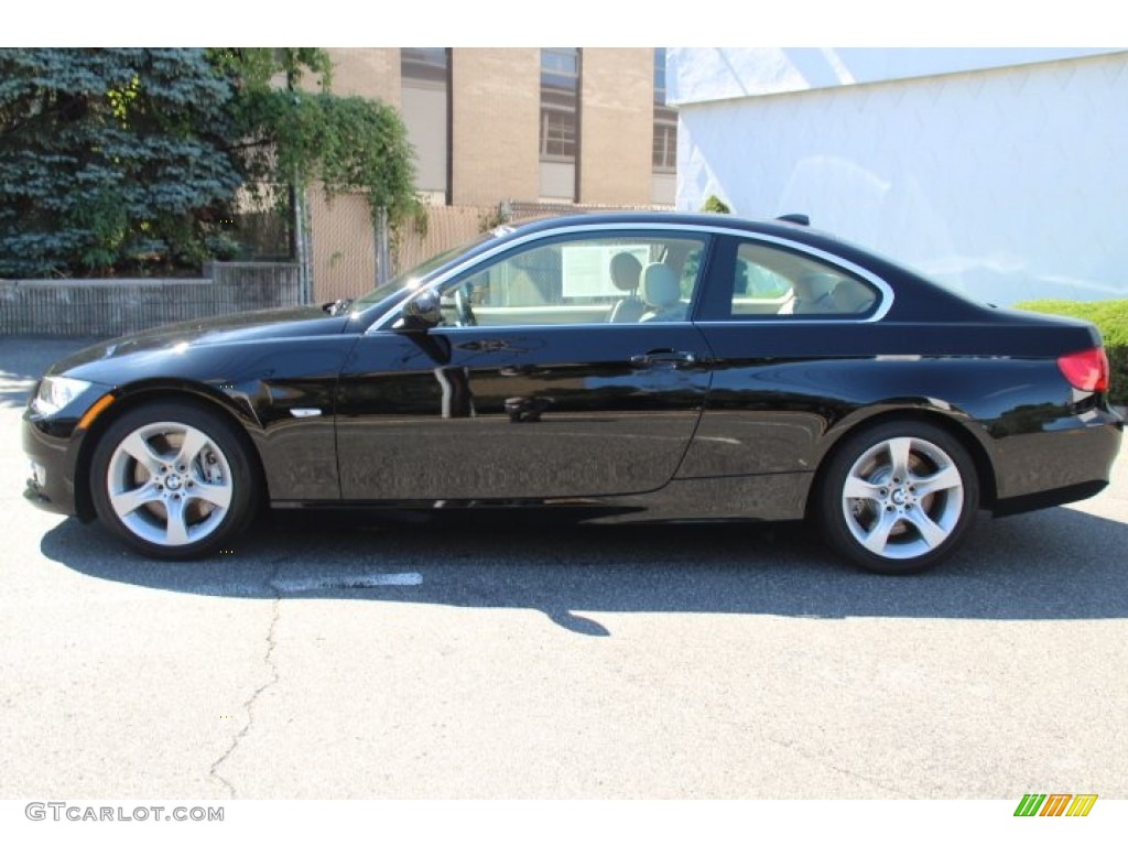 2013 3 Series 335i Coupe - Jet Black / Cream Beige photo #8