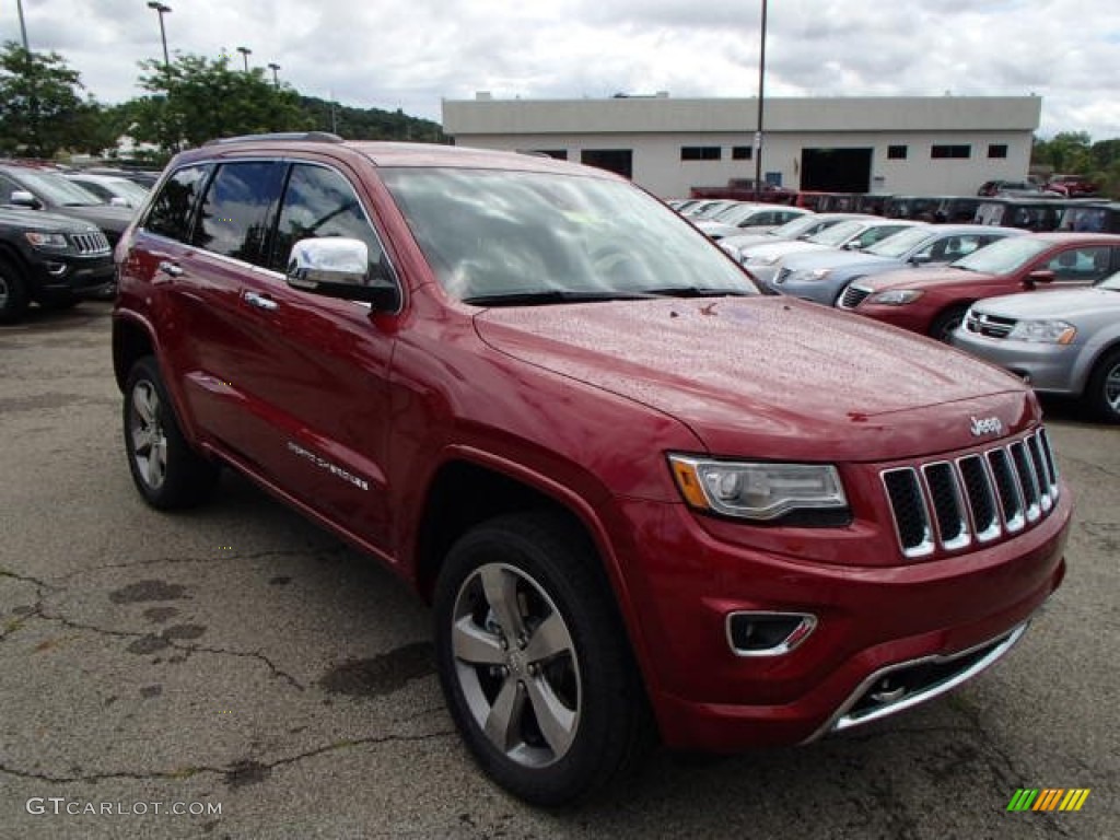 2014 Grand Cherokee Overland 4x4 - Deep Cherry Red Crystal Pearl / Overland Nepal Jeep Brown Light Frost photo #4