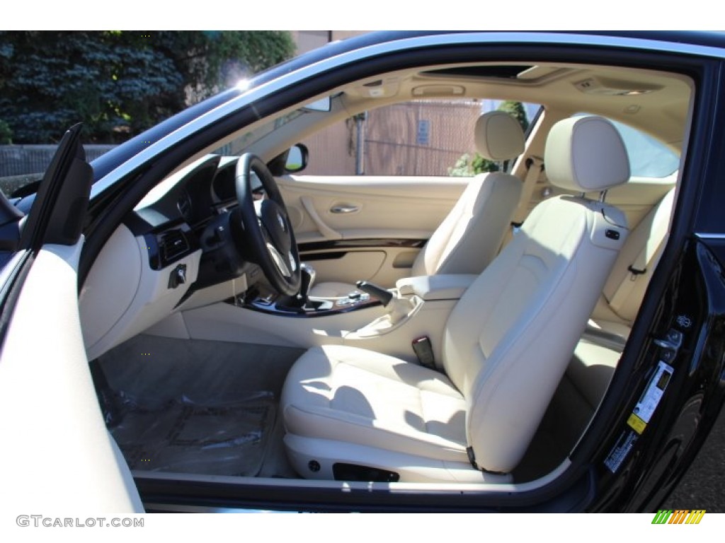 2013 3 Series 335i Coupe - Jet Black / Cream Beige photo #11