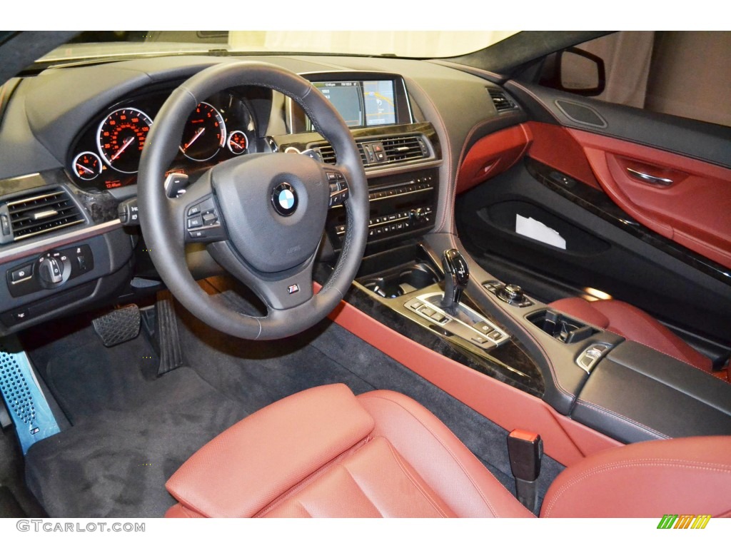 Vermillion Red Interior 2013 BMW 6 Series 650i Coupe Photo #84585826