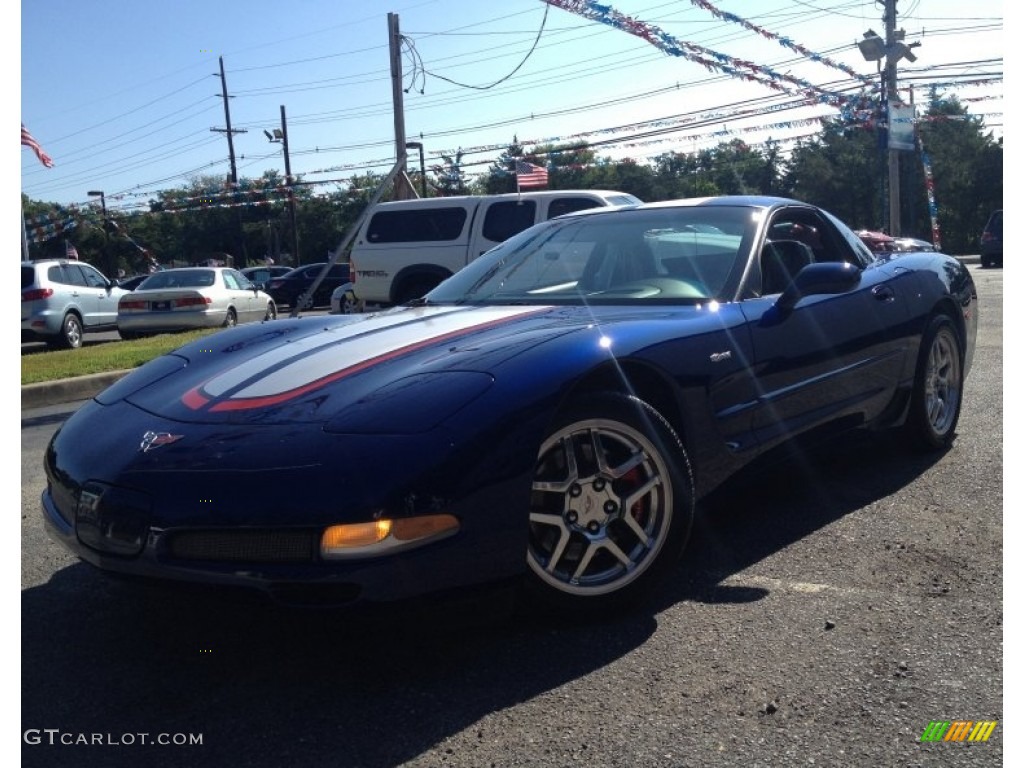 2004 Corvette Z06 - LeMans Blue Metallic / Black photo #1