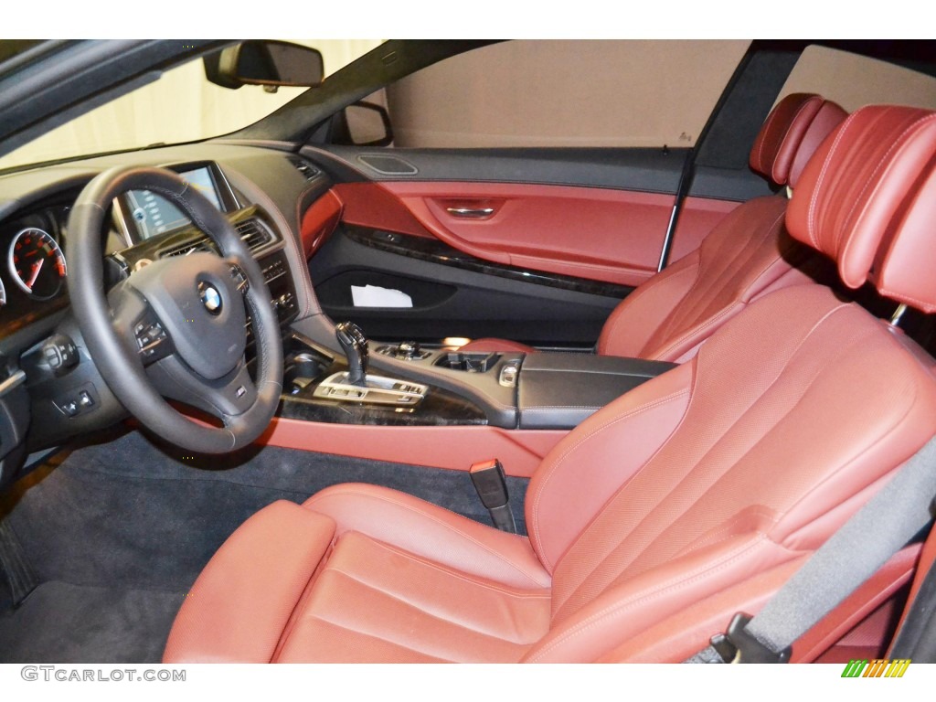 Vermillion Red Interior 2013 BMW 6 Series 650i Coupe Photo #84585886
