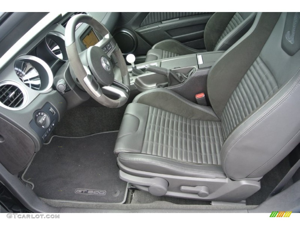Shelby Charcoal Black/Black Accent Recaro Sport Seats Interior 2013 Ford Mustang Shelby GT500 SVT Performance Package Coupe Photo #84586273