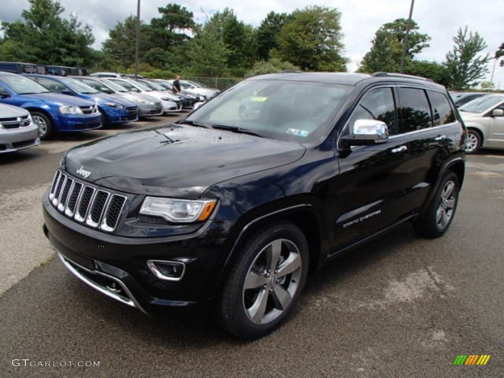 2014 Grand Cherokee Overland 4x4 - Brilliant Black Crystal Pearl / Overland Morocco Black photo #2