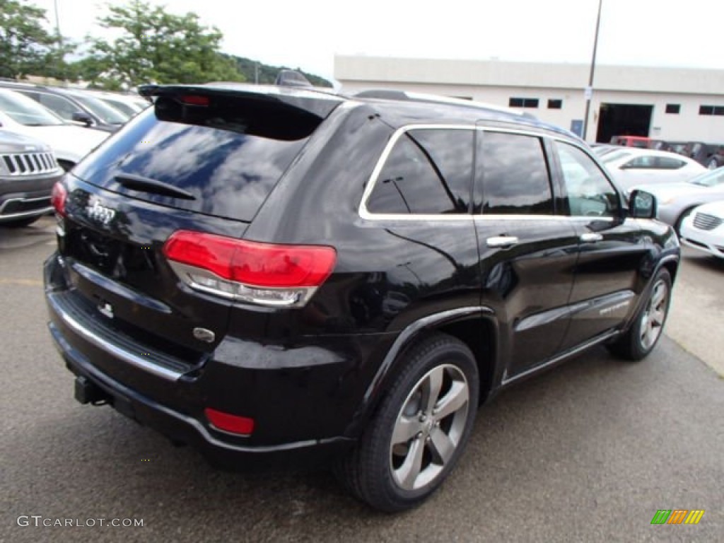 2014 Grand Cherokee Overland 4x4 - Brilliant Black Crystal Pearl / Overland Morocco Black photo #6