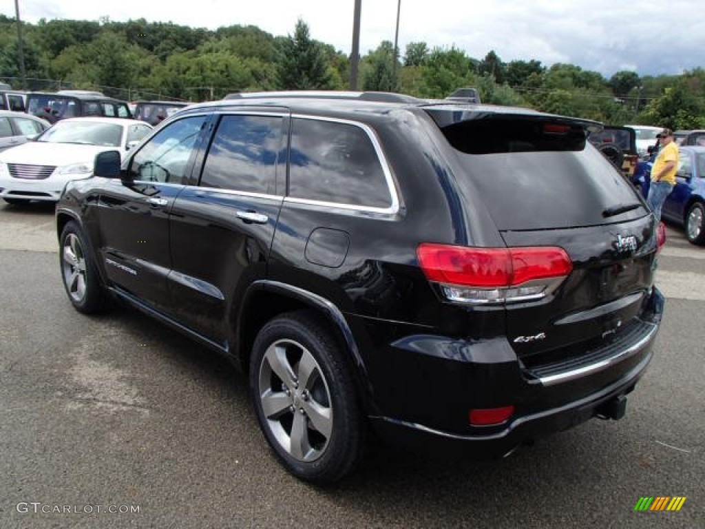 2014 Grand Cherokee Overland 4x4 - Brilliant Black Crystal Pearl / Overland Morocco Black photo #8