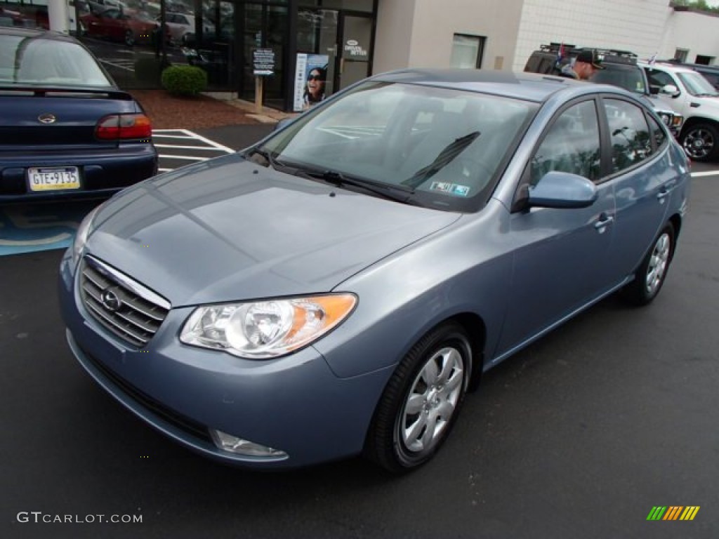 2007 Elantra GLS Sedan - Seattle Light Blue / Gray photo #3