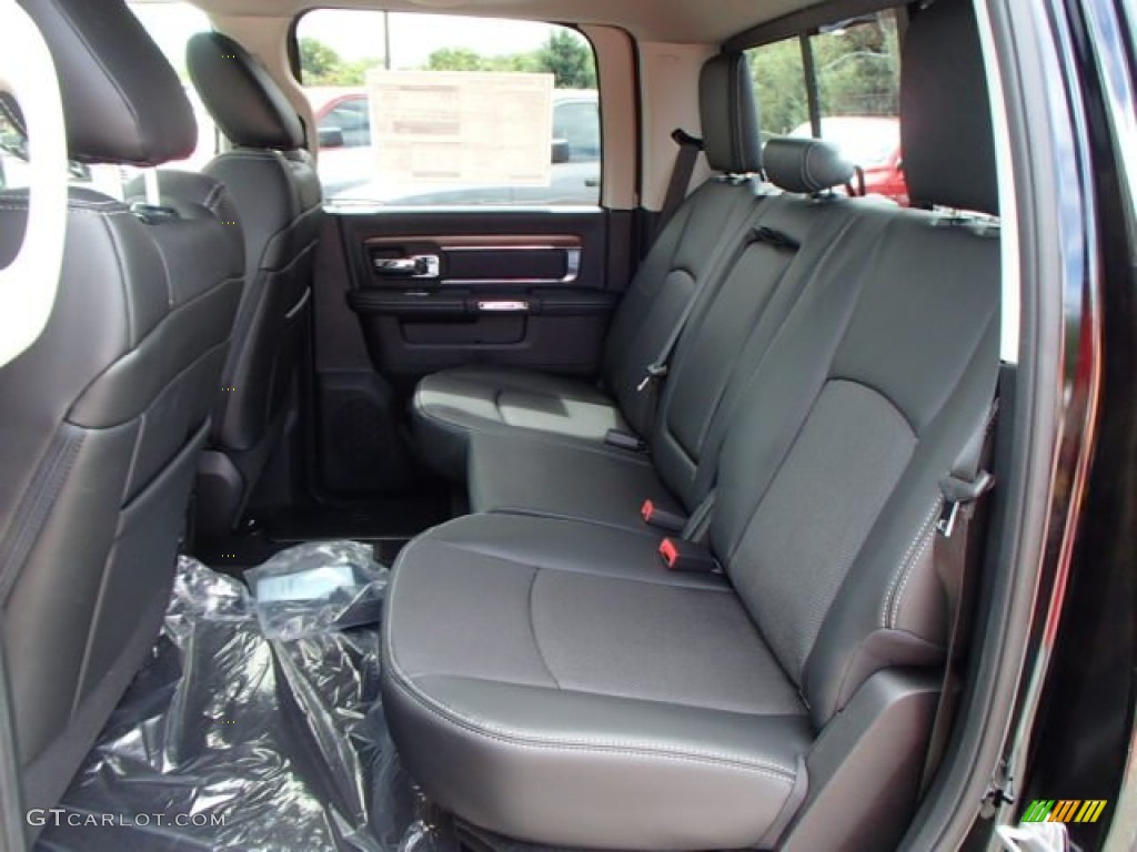 Black Interior 2014 Ram 1500 Laramie Crew Cab 4x4 Photo #84588271