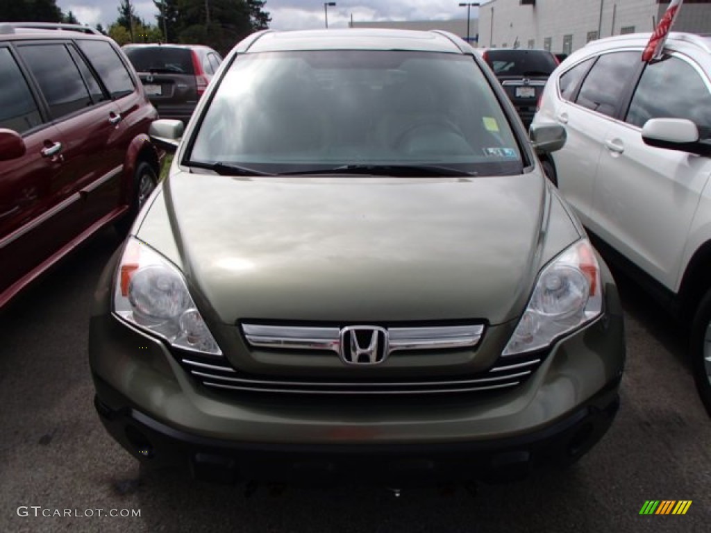 2008 CR-V EX-L 4WD - Green Tea Metallic / Ivory photo #2