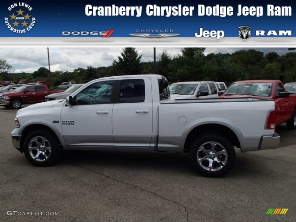 2014 1500 Laramie Quad Cab 4x4 - Bright White / Black photo #1