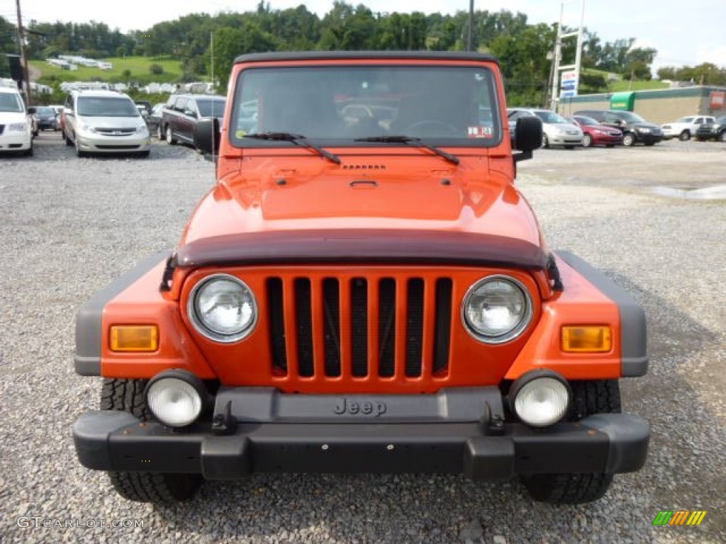 2005 Wrangler Rubicon 4x4 - Impact Orange / Dark Slate Gray photo #2