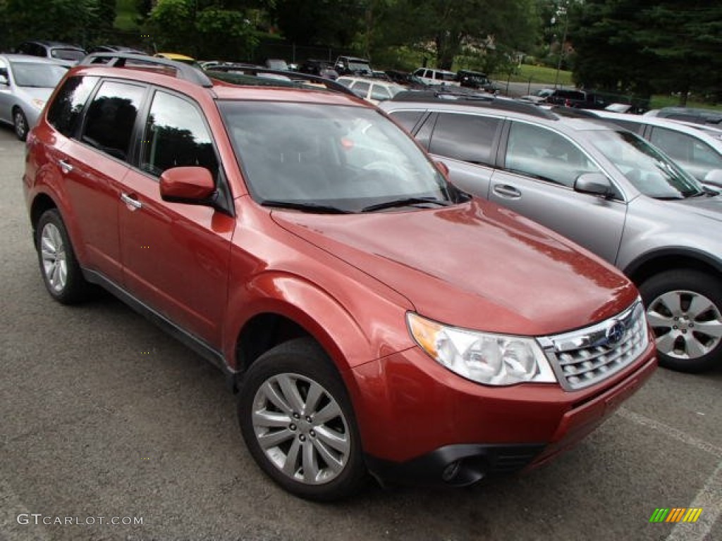 2011 Forester 2.5 X Limited - Paprika Red Metallic / Black photo #1