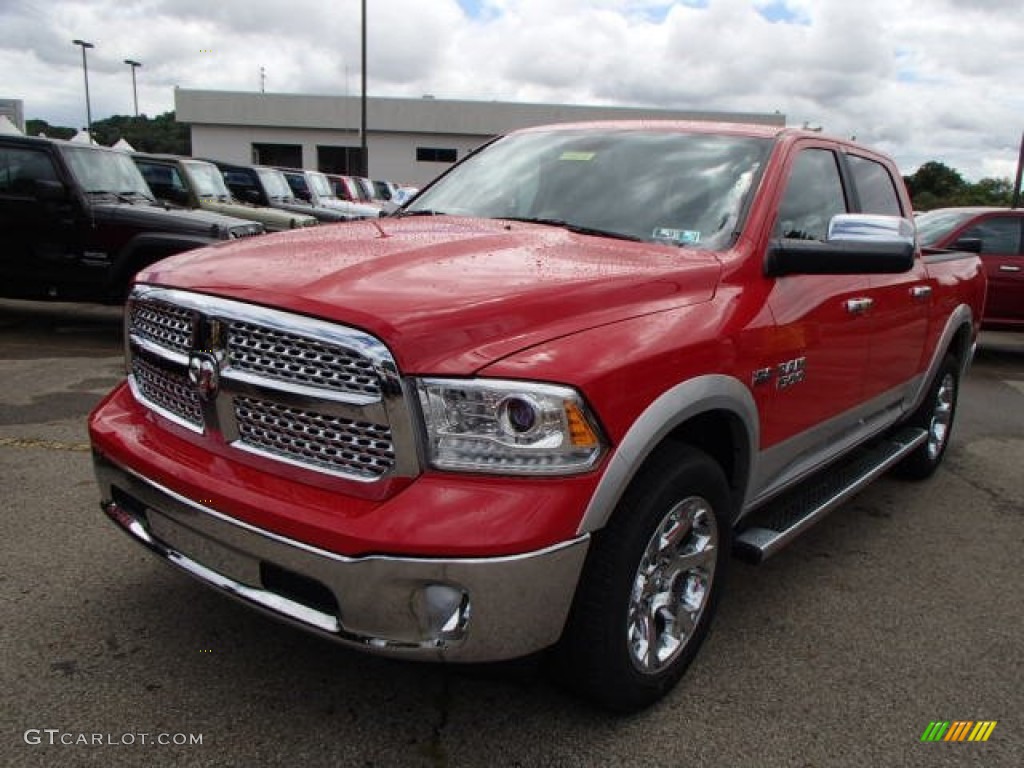 Flame Red 2014 Ram 1500 Laramie Crew Cab 4x4 Exterior Photo #84588988