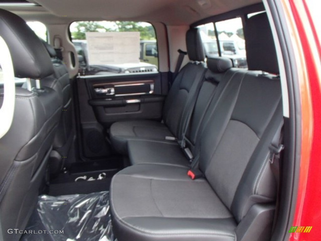 Black Interior 2014 Ram 1500 Laramie Crew Cab 4x4 Photo #84589219
