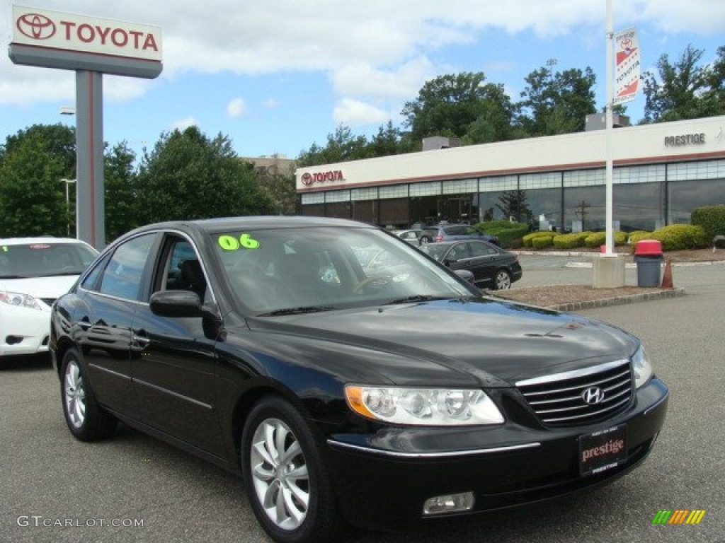 2006 Azera Limited - Ebony Black / Black photo #1