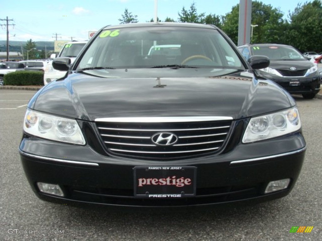 2006 Azera Limited - Ebony Black / Black photo #2