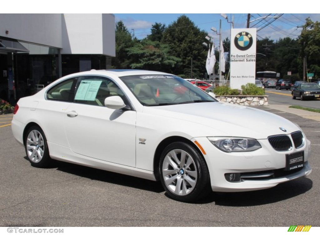 2011 3 Series 328i xDrive Coupe - Alpine White / Cream Beige photo #3